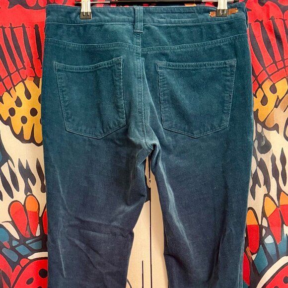 Anthropologie Pilcro and the Letterpress Corduroy Pants in Teal Blue Size 28 - Picture 4 of 15